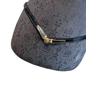 Vintage Black Horsehair And Leather Skinny Belt Medium